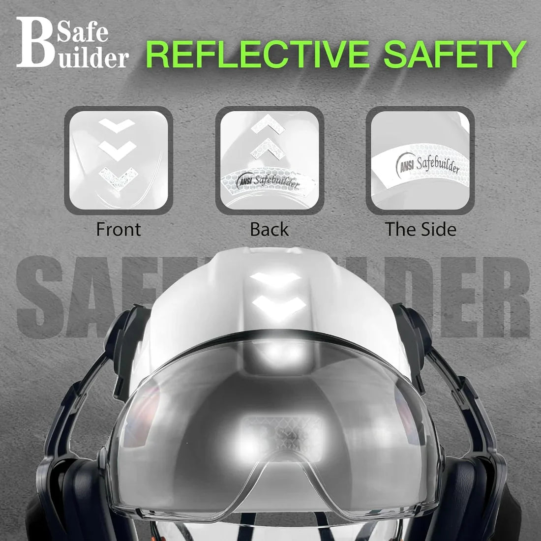 Industrial Safety Helmet with Visor & Ear Muffs