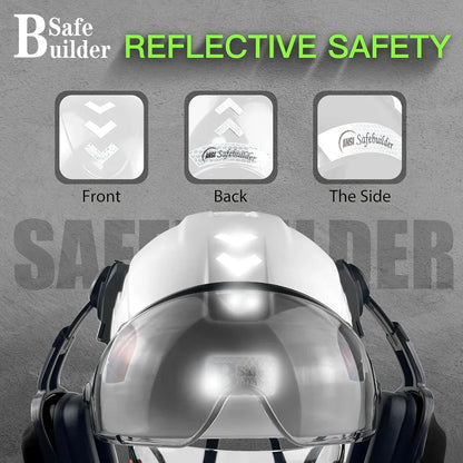 Industrial Safety Helmet with Visor & Ear Muffs
